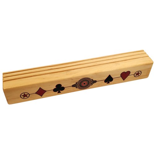 Barely Adorned Wood Playing Card Holder | Playing Card Rack - for Rummy, Bridge, Canasta Card Games and More - Children, Arthritis Aid