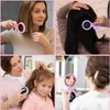 10 Pcs Folding Pocket Hair Brush with Mirror and Round Mini Comb for Travel (5 Colors) - Unisex