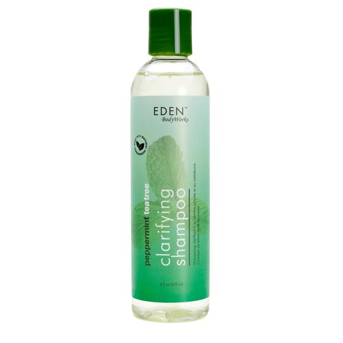 EDEN BodyWorks Peppermint Tea Tree Clear Clarifying Shampoo | 8 oz | Refresh Scalp, Remove Build Up, Prevent Dandruff - Packaging May Vary