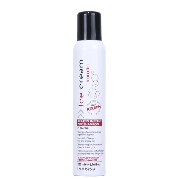 Inebrya Ice Cream Keratin Instant Dry Shampoo for Fine and Oily Hair 6.76 oz. | 200 ml