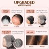 ozkan 13x6 Water Wave Wig Human Hair HD lace Front Water Wave Curly Wigs 13x6 Lace Frontal Water Wave Wigs Pre Plucked with Baby Hair Soft and Smooth Natural Black 26Inch