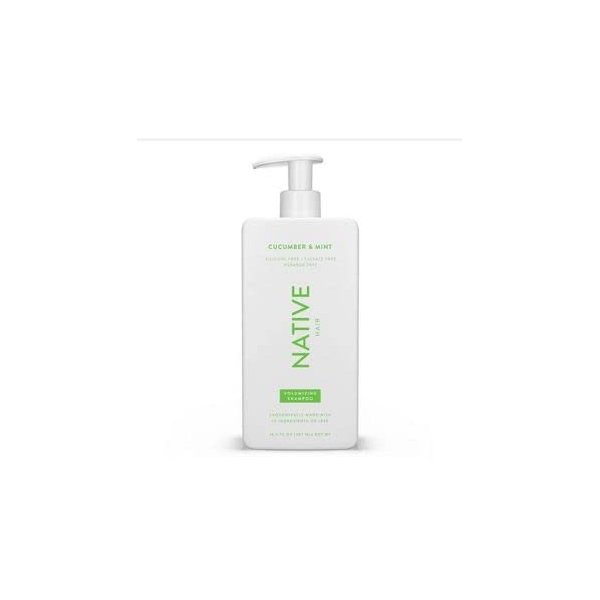 Native Vegan Cucumber & Mint Natural Volume Shampoo, Clean, Sulfate, Paraben and Silicone Free - 16.5 fl oz