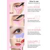 YRAKOZIN Multifunctional Eyeliner Stencils [2 PCS], Eye Makeup Tool Set[Winged Eyeliner Aid + Silicone Beauty Ruler] as Eyelash Shield/Eyebrow Shaping/Jaw Line/Lip Line for Beginners (Pink)