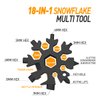 Hinshark Gifts for Men, 18-in-1 Snowflake Multitool, Birthday Gifts for Him, Cool Camping Gadgets Tools for Men, Mens Gifts for Dad, Boyfriend, Husband, Fathers Day Gift from Daughter