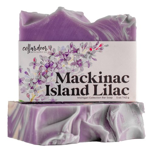 Cellar Door Bath Supply Co. Bar Soap, 3 Bar Variety Pack - Mackinac Island Lilac, Good Times Great Lakes, Leelanau Sunset