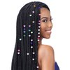 1605pcs Beads for Hair Braids Kit Including 600pcs 9x6mm Glitter Pony Beads, 1000pcs Elastic Rubber Bands, and 5pcs Quick Beaders for Kids Hair Braids (Glitter)