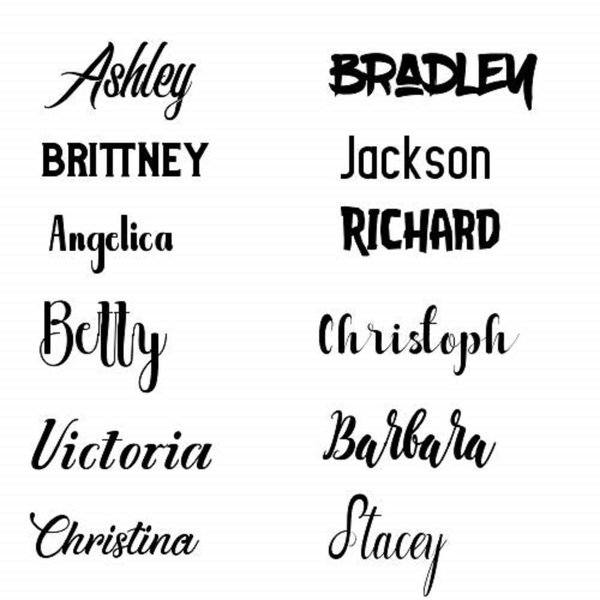 Personalized Vinyl Name Decal - Custom Self Adhesive Sticker - Many Colors, Fonts, & Sizes - Shay's Creative Expression