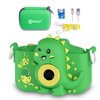 Contixo Kids Camera - HD 1080P Video Camera for Kids, Selfie Toddler Camera for Boys Girls, Kids Digital Camera, Portable Toy Camera for Kids Aged 3-12 with Puzzle Games, Fun Gift, Green Dinosaur