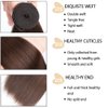 Color #4 Bundles Dark Brown Straight Human Hair Bundles Color #4 Straight Bundles Human Hair 3 Bundles 10 10 10 Inch Chocolate Brow Bundles Remy Hair Extensions
