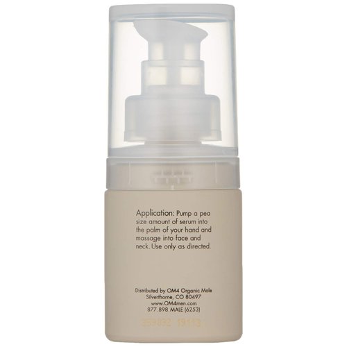 Organic Male OM4 Dry STEP 3: Warm Sands Botanical Youth Serum - Men's Skincare With anti-aging Vitamin C, Aloe Vera, and Hyaluronic Acid