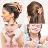 WORFACE 16 Pcs Face Wash Headband Wristband Hair Clips Ponytail Holders Set for Women, Soft Spa Bowknot Headband, Plastic Hair Claw Clips, Elastics Hair Tie for Facial Skincare Makeup (Pink, M)