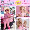 GIFTINBOX Toddler Girls Purse Toys Age 3-5 4-5 6-8, Kids Unicorn Play Purse Toys for Girls, Pretend Makeup Kit, Princess Pretend Play Girl Toys Birthday Gift for 3 4 5 6 7 8 Year Old Girl, Pink