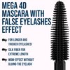 LABX NEW YORK Advanced 4D Eyelash Mascara - False Eyelash Effect Lengthening Mascara, For Longer & Thicker Lashes - Silk Fiber Volume Mascara, Waterproof Lash Lengthening Mascara - Carbon Black, 8 mL.