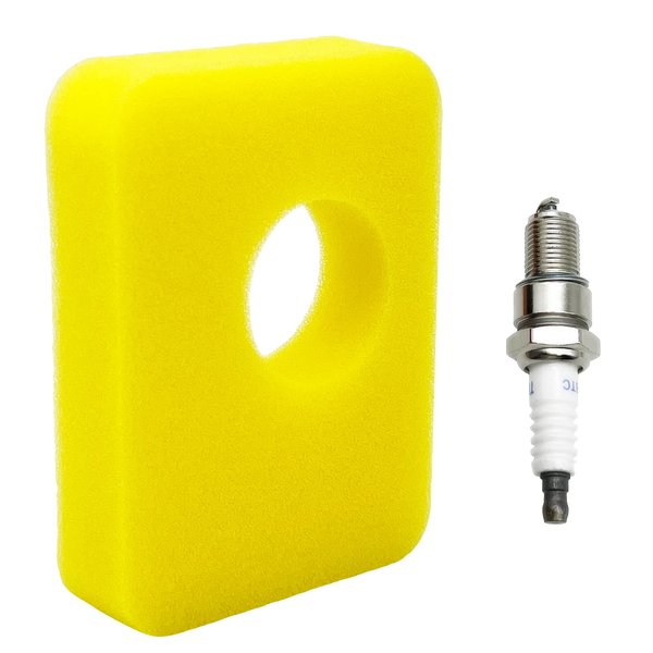 Air Cleaner Replacement Foam Filter 799579 for Briggs Stratton Engine Air Filters Spark Plug compatible with Briggs and Stratton Lawn Mower