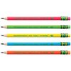 Ticonderoga My First Tri-Write Wood-Cased Pencils, Pre-Sharpened, 2 HB, With Erasers, Neon Colors, 12 Count