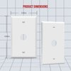 ENERLITES 1 Gang 0.406 Inch Hole Telephone/Cable Wall Cover, Fade Resistant Unbreakable Polycarbonate with Smooth Surface, 8661-W-10PCS,White, 10 Pack, 0.406", 10 Each Set