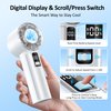 Portable Handheld Fan with Ice Cooler, 21H Max Cooling,9500RPM High Speed,100 Speeds, Small Pocket Turbo Design,Digital Display, Rechargeable Personal Handheld AC Fan for Travel Outdoor Office Commute