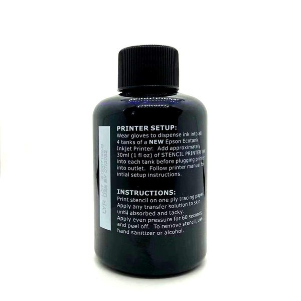 DGT Tattoo Stencil Ink - Revolutionary EcoTank Printer Ink - 4 Oz Bottle