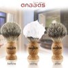 Anbbas Shaving Brush, Handmade Pure Badger Hair Brush with Natural Manchurian Ash Wood Handle for Men Traditional Wet Shaving