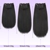 HANNE 22 Inch Kinky Straight Clip Ins Hair Extensions Clip ins for Women 4 Pieces/Lot Yaki Hair Seamless Yaki Clip ins Black Hair Extensions Clip ins for Daily or Party (Black, 22 Inch)