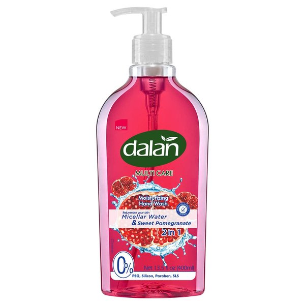 Dalan Sweet Pomegranate Multicare Ultra Moisturizing Liquid Hand Soap for Normal and Dry Hands Fresh Clean and Soft Feeling (13.5 Fl Oz / 400 mL (Pack of 1))