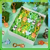 Jadive 24 Pcs Jungle Animal Keychains Safari Party Favors Birthday Decorations Cute Animal Ornament Pendant for Christmas Boy Girl Gift Reward Goodie Bag Fillers Baby Shower Supplies