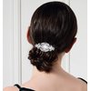 Women's Flower Austrian Crystal Bride Wedding Hair Comb Hair Accessories Art Deco Floral Bridal Side Combs Headpiece for Women, Brides Hair Accessories