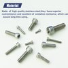 Hex Socket Head Cap Screw Metric Thread Hexagon Allen Machine Bolt M2.5 M3 M4 M5 M6 M8 Metal Standard Fastener Hardware Assortment Kit Set 135Pcs 304 Stainless Steel M2.5-M8