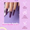 Beetles Gel Nail Polish Kit- 6 Colors Gel Polish Set Purple Glitter Nail Polish Soak Off Uv LED Gel Nail Kit Nail Art Manicure Gifts for Women Girlfriend Christmas Gift