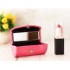 ARTISENIA Mother's Day Gifts Set of 2 Leather Lipstick Case Holder Organizer Bag for Purse lipstick holder Durable Soft Leather | Cosmetic Storage Kit With Mirror (Red & Black)