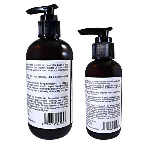 Waxness Dr. Bump Natural Pre-Post Waxing Kit with Lotion and Hydrophilic Concentrated Non-Clogging Oil