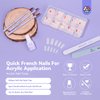SAVILAND Acrylic Nails with Acrylic Nail Brush: Half Cover False Nails Tips 10 Sizes Nail Tips for Acrylic Nails Professional French Tips Fast-Dry Nail Glue & Acrylic Nail Starter Kit Natural