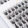 Lash Clusters 144pcs D Curl Individual Lashes DIY Lash Extension, Eyeberly LASH 10/12/14/16mm Mix Length Cluster Lashes Natural Look Eyelash Extensions DIY Wispy Lashes at Home(Princess)