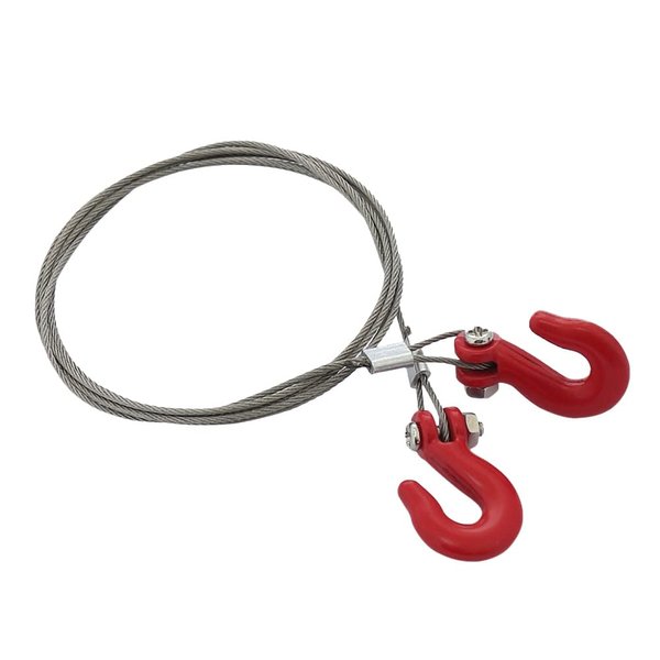 RXZIXYL 1/10 Scale RC Accessories Metal Tow Rope for 1/10 RC Crawler TRX4 TRX6 SCX10 Wraith Capra Redcat MST CC01 (Tow Rope)