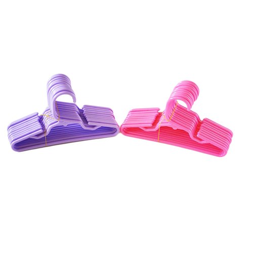 MyBrittany's 24 Pack 12 Pink 12 Purple Plastic Doll Hangers Fits 18 Inch Doll Clothes