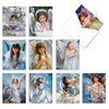 The Best Card Company - 10 Blank Religious Note Cards (4 x 5.12 Inch) - Bible and Church Angel Greetings, Assorted Bulk Cards with Envelopes - Angelicards M6490OCB
