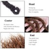 24inch Goddess Locs Crochet Braids Ombre Wavy Faux Locs Crochet Hair Curly Ends Dreadlocks Synthetic Braiding Hair Extensions (6Packs, 1B/30)
