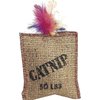 Ethical Jute and Feather Sack with Catnip Cat Toy