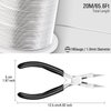 18 Gauge Silver Jewelry Wire with 4 in 1 Plier modacraft 65FT Christmas Ornaments Crafts Wire 1 MM Tarnish Resistant Copper​Beading Wire for Jewelry Making Supplies Indoor Christmas Decorations