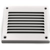 Vent Systems 4'' x 4'' Inch Pack of 5 White Air Vent Cover Metal Air Return Grill with Built in Pest Guard Screen HVAC Vent Cover for Home Improvement Vent Duct Cover 100x100 mm