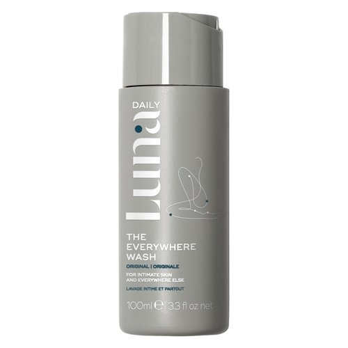 Luna Daily The Everywhere Wash 100ml Original | Gentle Body Wash | Travel Size, Unscented, Natural, Hydrating Cleanser for Sensitive Skin