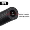 EVIL ENERGY 5/8 Fuel Hose Line Push Lock NBR Rubber SAE 30R7 5FT 150PSI