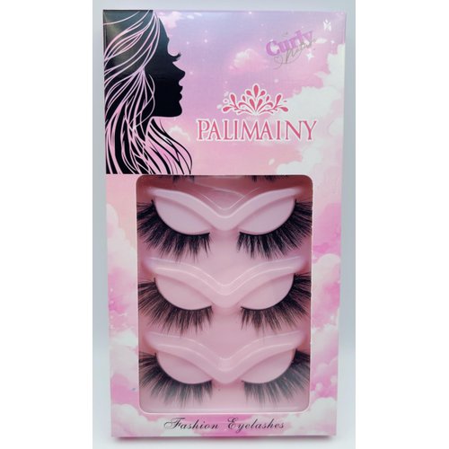 Palimainy False Eyelashes Fluffy Wispy Eyelashes Faux 3D Mink Lashes Thick Volume Long Soft Dramatic Strip Eye Lashes Pack 8 Pairs, Black