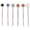 6Pcs Drill Hair Clips Diamond Hair Pin Bobby Pins Rhinestone Bangs Clips (White, Blue, Black, , Crystal Yellow, Pearl, 1 Pcs Each)