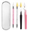 𝟐𝐏cs Rhinestone Picker Tool With 2 Wax Tip, Nail Art Rhinestones Gems Tool,Nail Art Accessories 𝐃𝐢𝐚𝐦𝐨𝐧𝐝 𝐏𝐚𝐢𝐧𝐭𝐢𝐧𝐠 𝐃𝐨𝐭𝐭𝐢𝐧𝐠 𝐏𝐞𝐧 For Nail Art