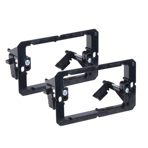 iMBAPrice LV1-2PK Single Gang (1-Gang) Low Voltage Mounting Bracket - Black (Pack of 2)