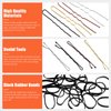 Tanstic 420Pcs 4 Colors 2 Inch Bobby Pins and 2.4 Inch U Shaped Hair Pins with Black Rubber Bands Kit, Hair Pins Hairpins Bun Pins Soft Elastic Bands with Storage Case (Gold/Silver/Black/Brown)