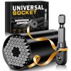 Super Universal Socket Tools Gifts for Men - Birthday Gifts Cool Stuff Gadgets for Him Dad Father Husband,Socket Set with Power Drill Adapter(7-19 MM)