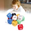 Fuzzy Dice for Car Mirror Dolls Stuffed Toys 12Pcs Fashionable Soft Hanging Dice Decorative Fuzzy Plush Dice Cute Bag Pendant Fuzzy Dice Game Accessories