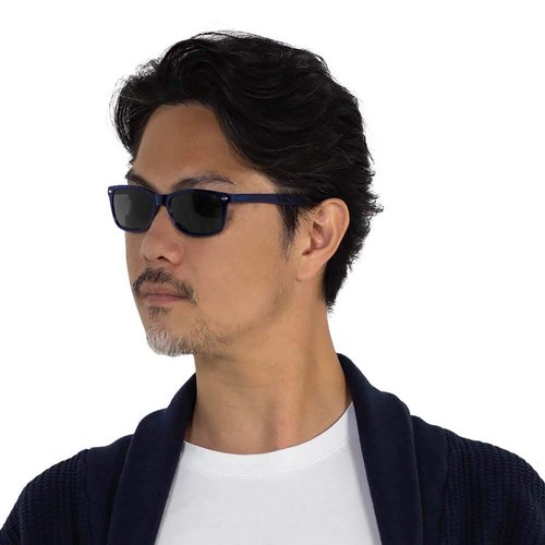 VITENZI Bifocal Sunglasses for Men and Women Retro Reading Sun Tinted Glasses with Readers - Prato in Dark Blue 1.50